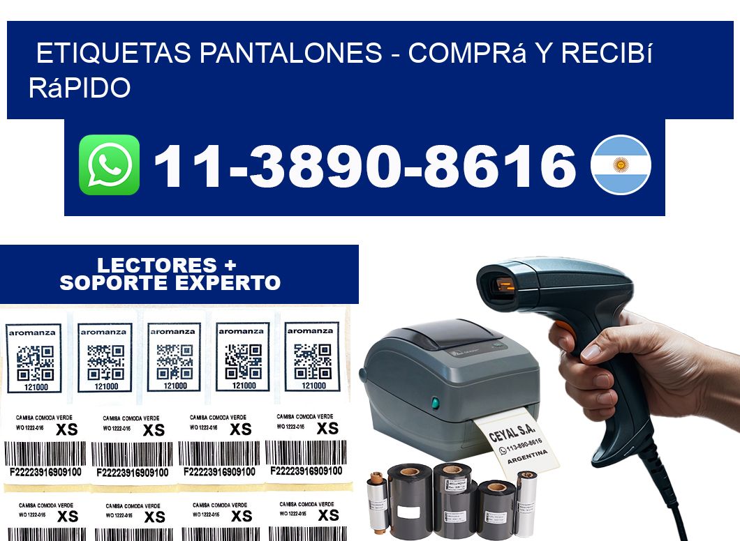Etiquetas Pantalones - Comprá y recibí rápido