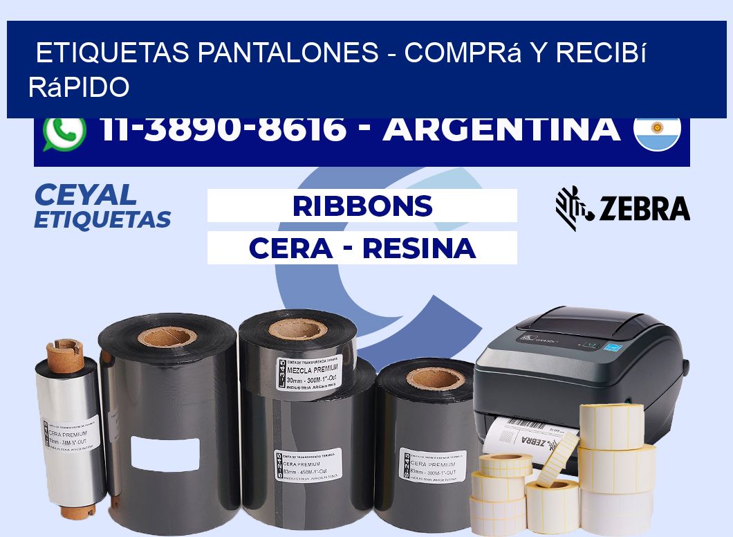 Etiquetas Pantalones - Comprá y recibí rápido