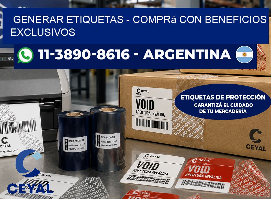 GENERAR ETIQUETAS – Comprá con beneficios exclusivos