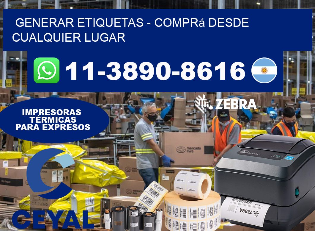 GENERAR ETIQUETAS - Comprá desde cualquier lugar