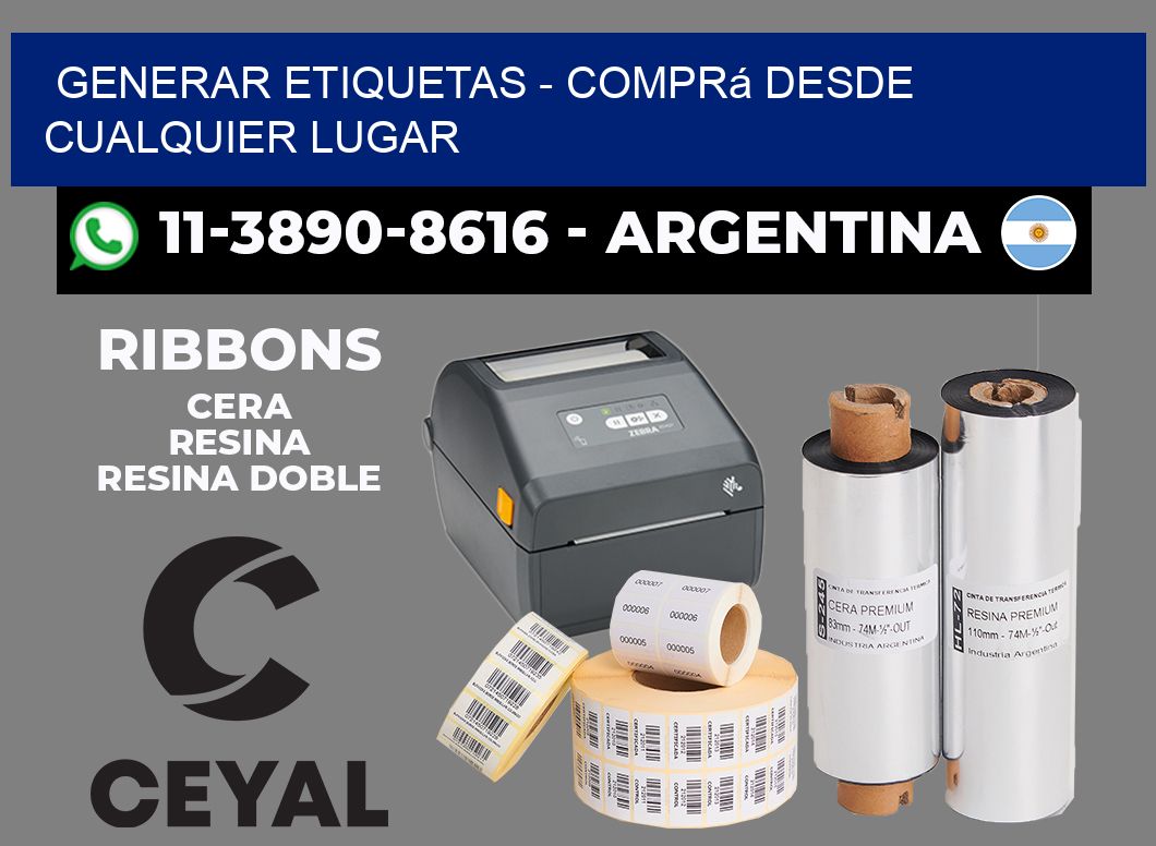 GENERAR ETIQUETAS - Comprá desde cualquier lugar