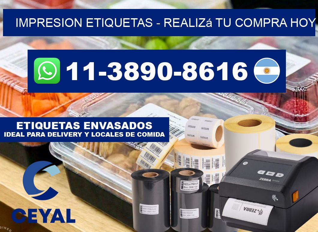 IMPRESION ETIQUETAS - Realizá tu compra hoy