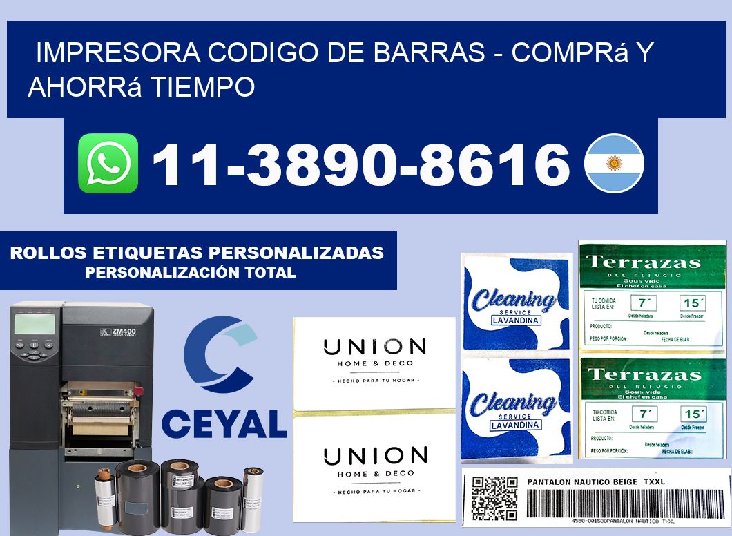 IMPRESORA CODIGO DE BARRAS - Comprá y ahorrá tiempo