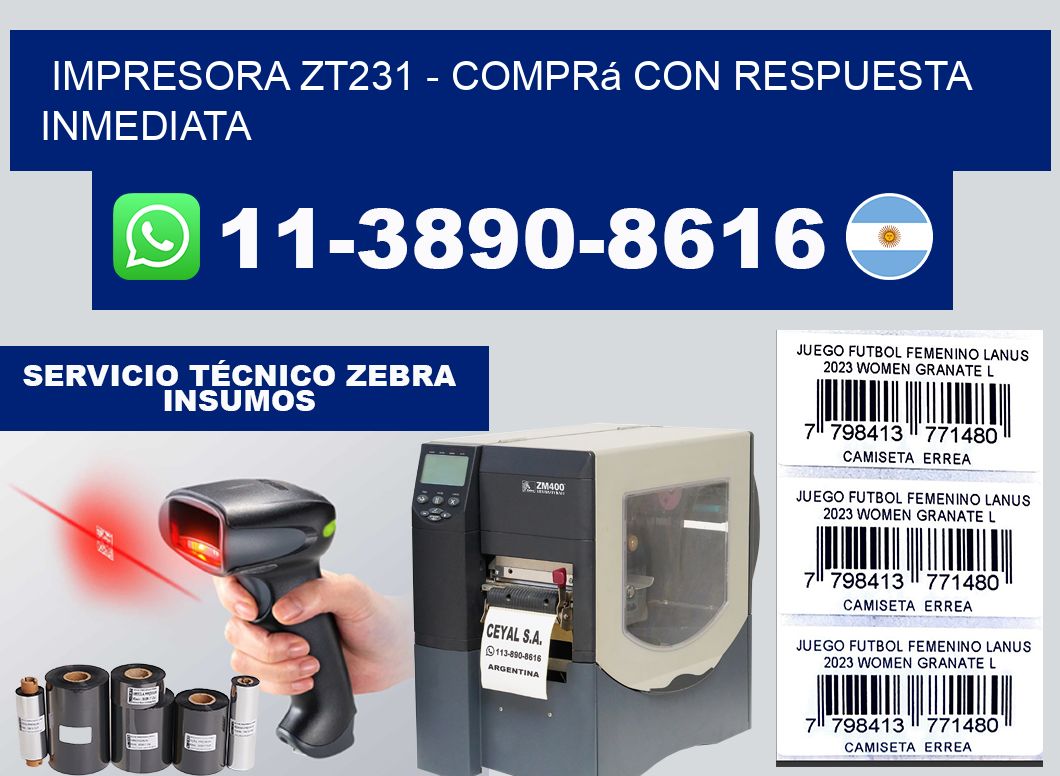 IMPRESORA ZT231 - Comprá con respuesta inmediata