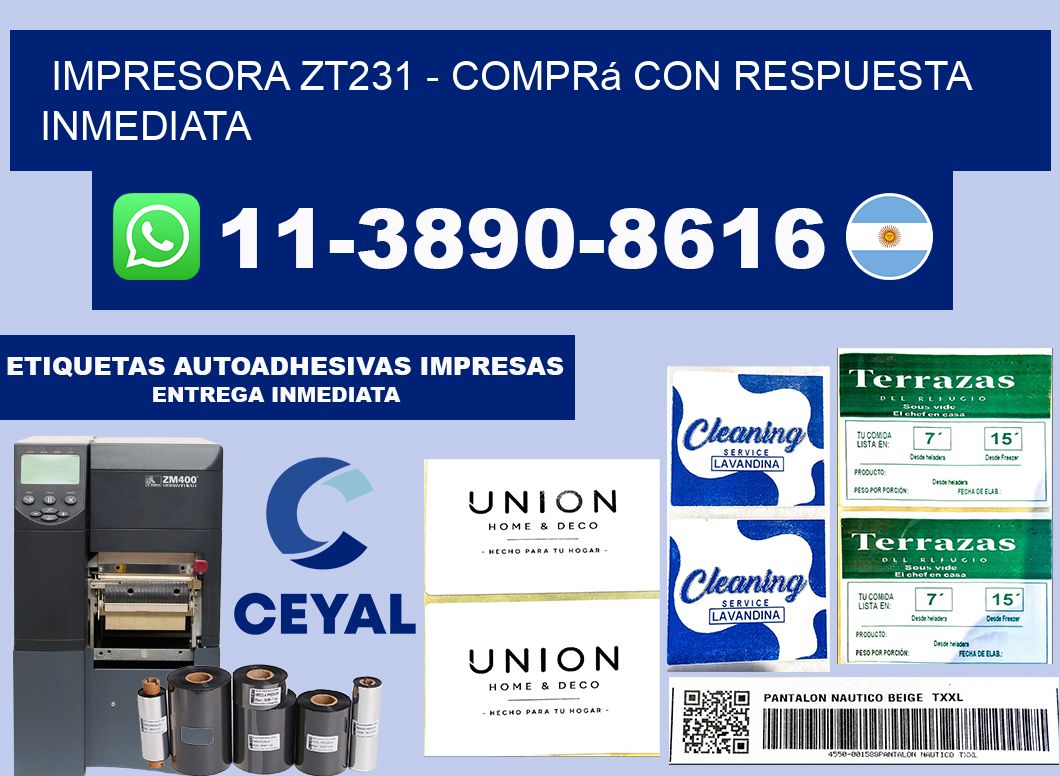 IMPRESORA ZT231 - Comprá con respuesta inmediata