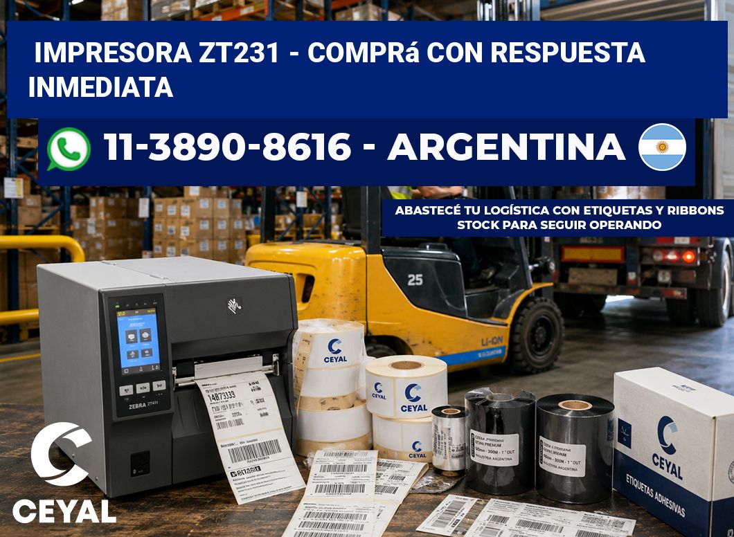 IMPRESORA ZT231 – Comprá con respuesta inmediata