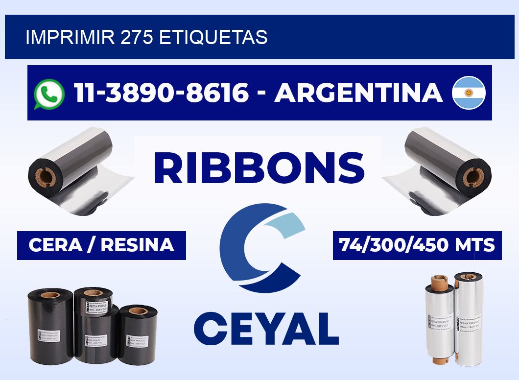 IMPRIMIR 275 ETIQUETAS