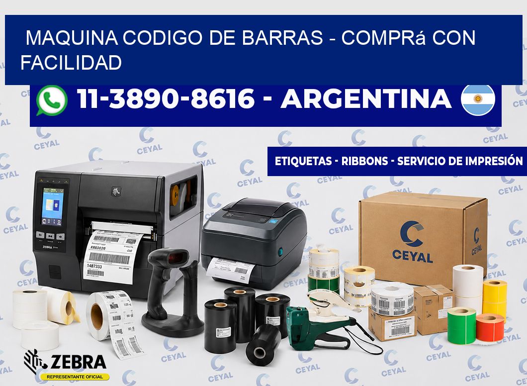MAQUINA CODIGO DE BARRAS - Comprá con facilidad