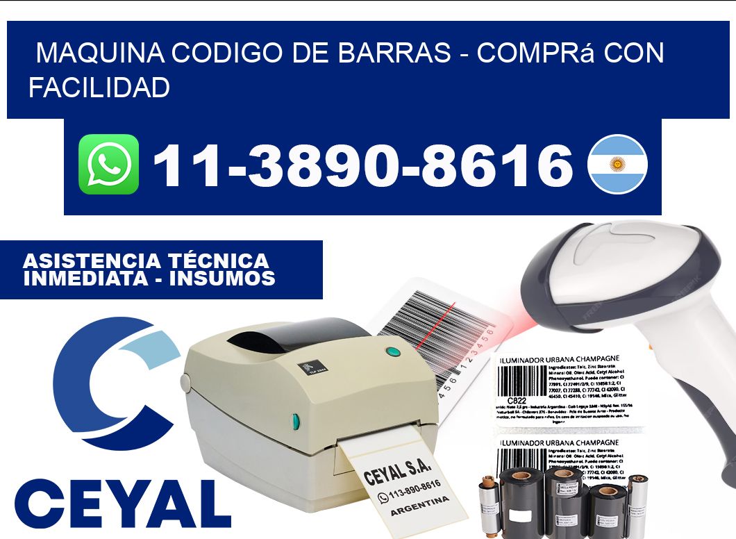MAQUINA CODIGO DE BARRAS - Comprá con facilidad