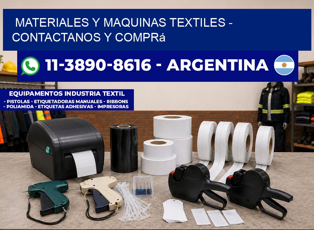 MATERIALES Y MAQUINAS TEXTILES - Contactanos y comprá