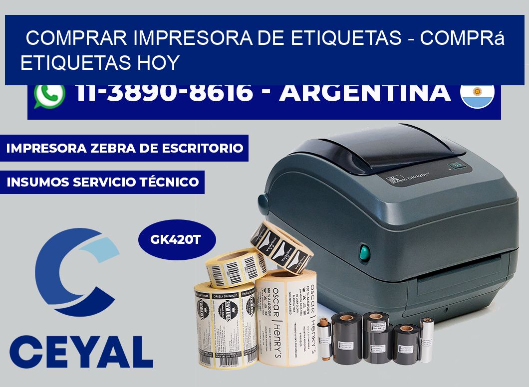 COMPRAR IMPRESORA DE ETIQUETAS - Comprá etiquetas hoy