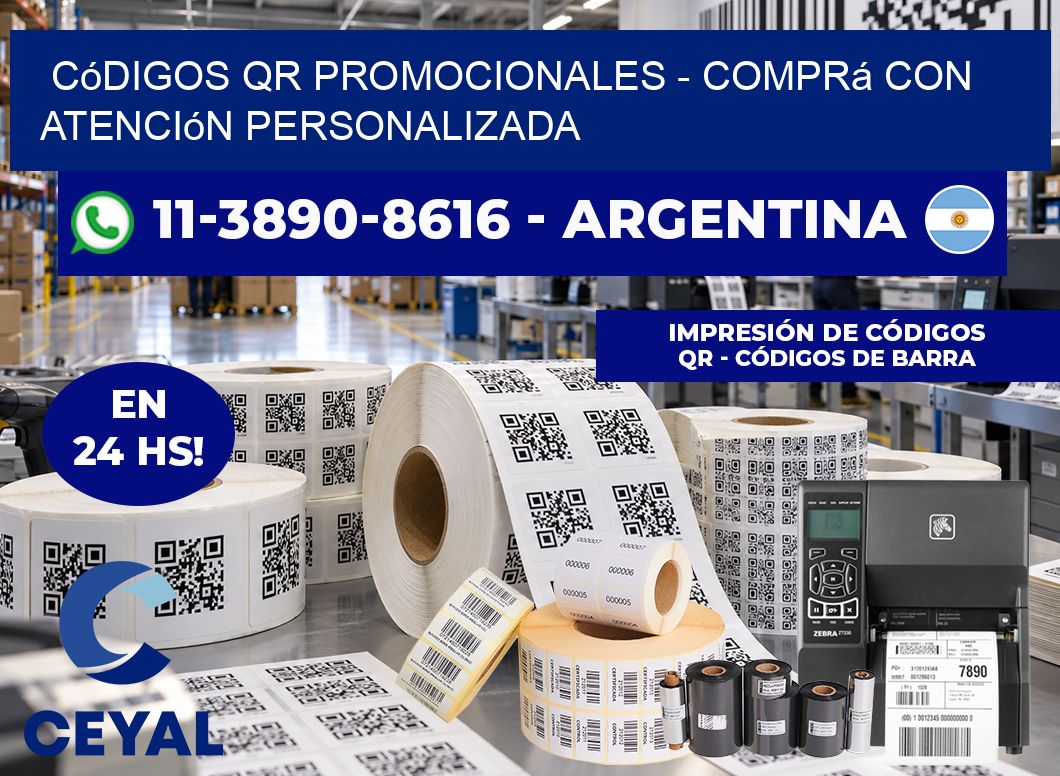 Códigos QR Promocionales - Comprá con atención personalizada