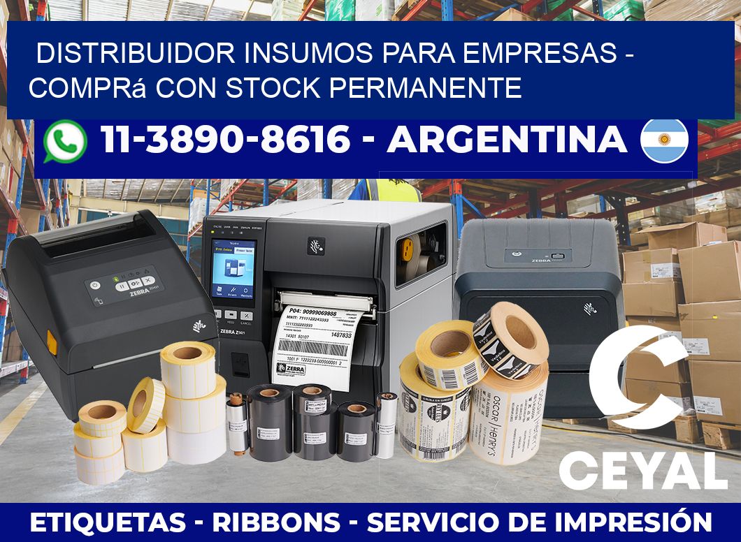 DISTRIBUIDOR INSUMOS PARA EMPRESAS – Comprá con stock permanente