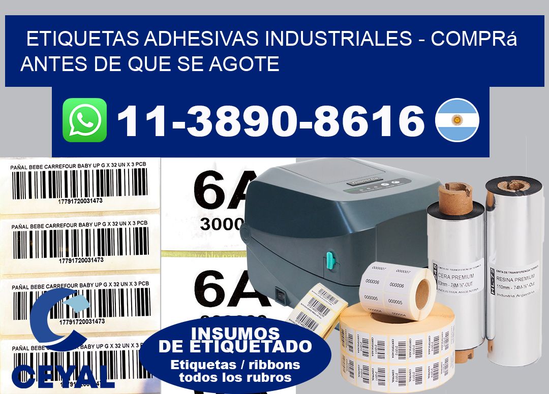 ETIQUETAS ADHESIVAS INDUSTRIALES - Comprá antes de que se agote
