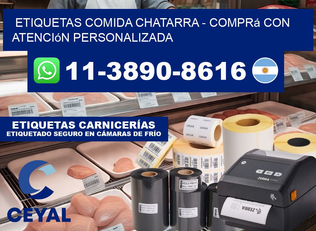 ETIQUETAS COMIDA CHATARRA - Comprá con atención personalizada