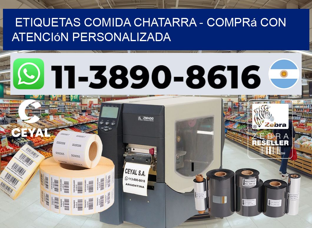 ETIQUETAS COMIDA CHATARRA - Comprá con atención personalizada