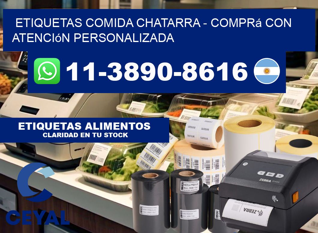 ETIQUETAS COMIDA CHATARRA - Comprá con atención personalizada