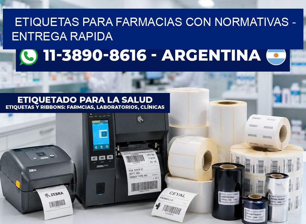 ETIQUETAS PARA FARMACIAS CON NORMATIVAS - entrega rapida