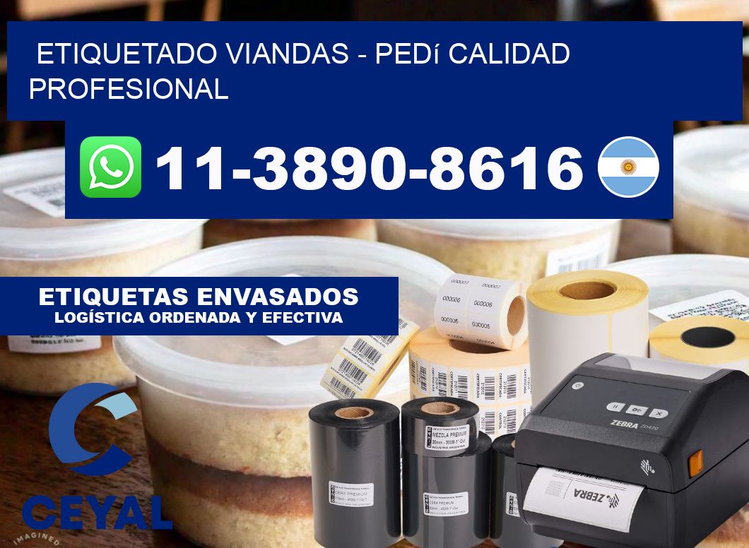 Etiquetado viandas - Pedí calidad profesional