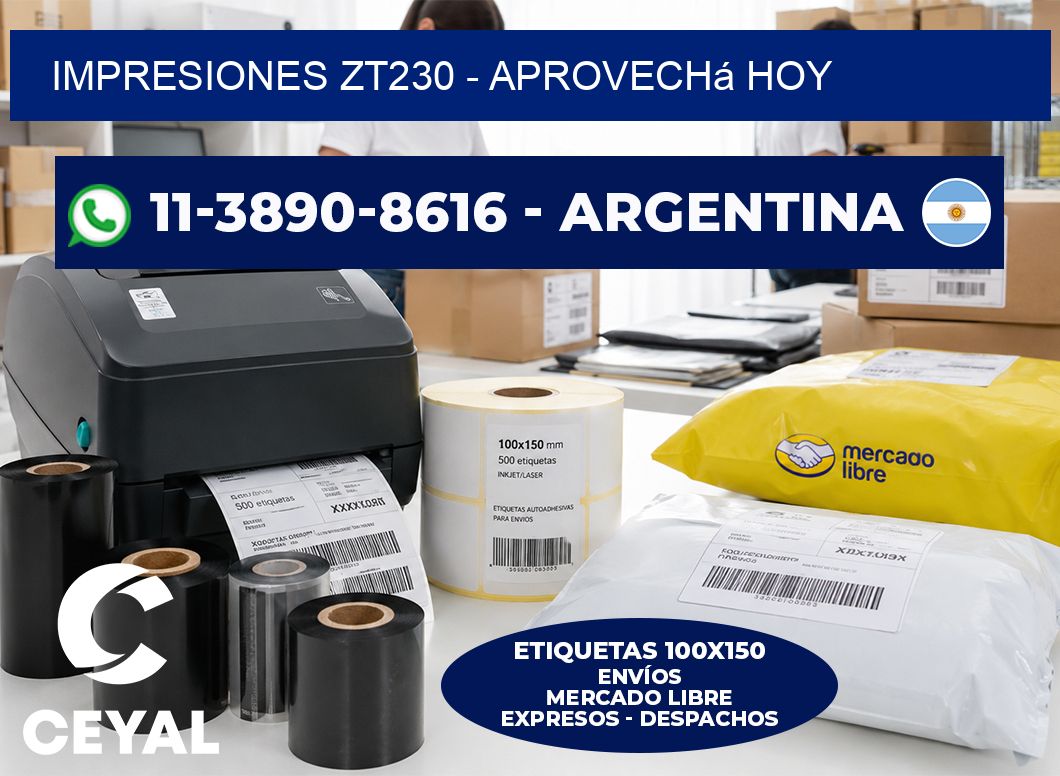 Impresiones ZT230 - Aprovechá hoy