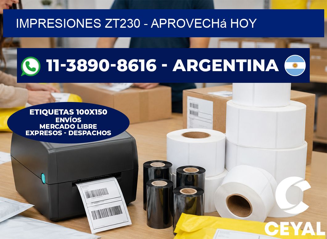 Impresiones ZT230 - Aprovechá hoy