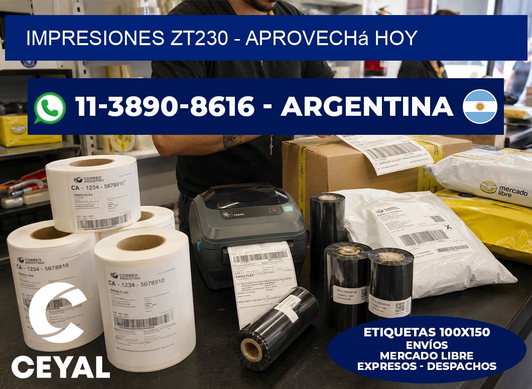 Impresiones ZT230 - Aprovechá hoy