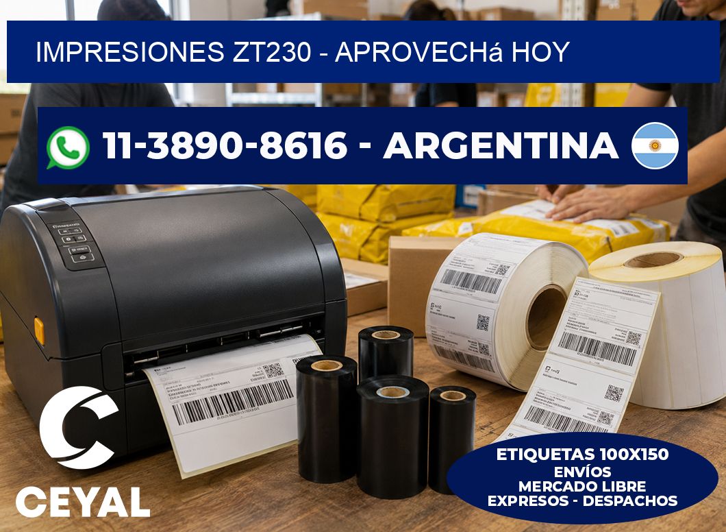 Impresiones ZT230 – Aprovechá hoy