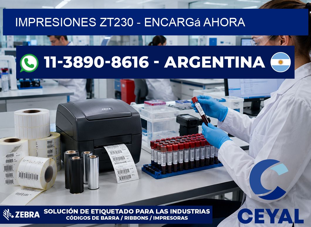 Impresiones ZT230 - Encargá ahora