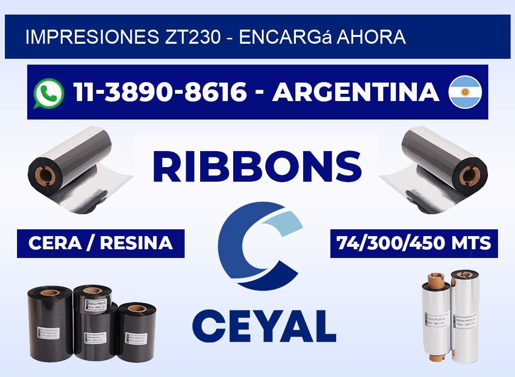 Impresiones ZT230 - Encargá ahora