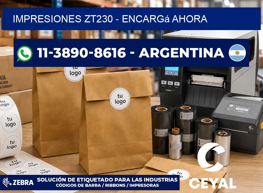 Impresiones ZT230 – Encargá ahora