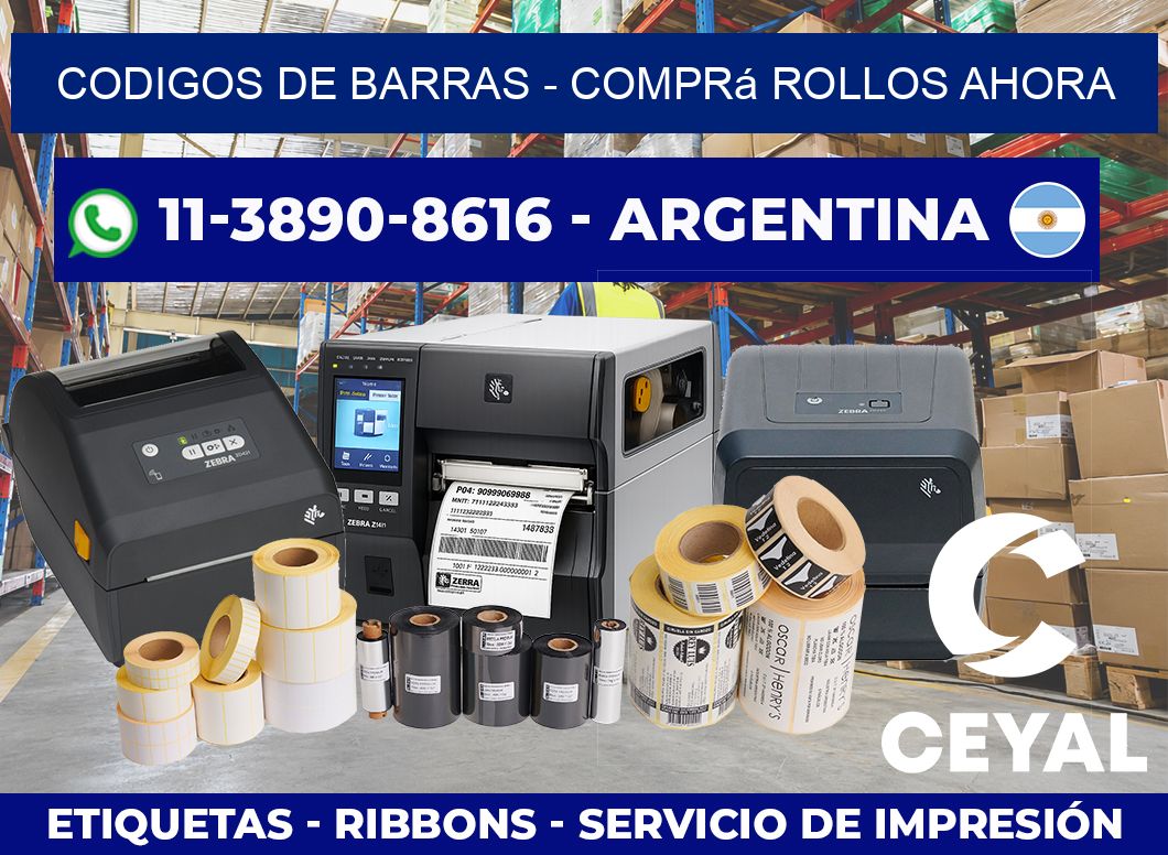 codigos de barras - Comprá rollos ahora