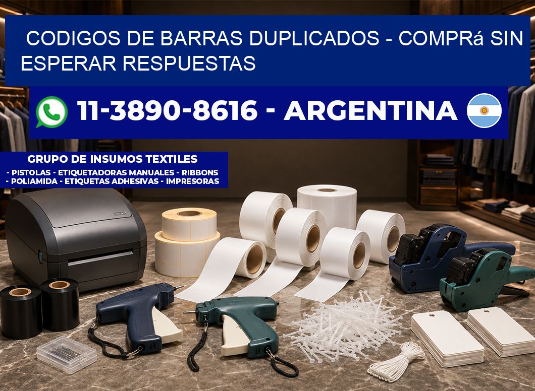 codigos de barras duplicados - Comprá sin esperar respuestas