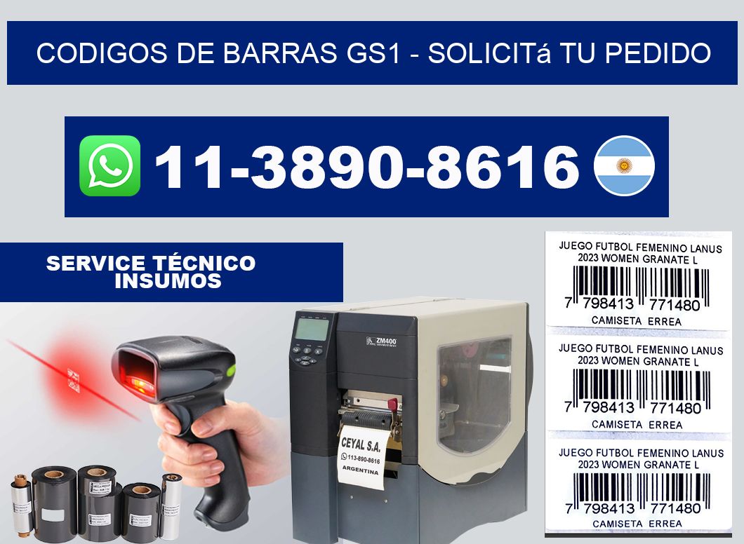 codigos de barras gs1 - Solicitá tu pedido