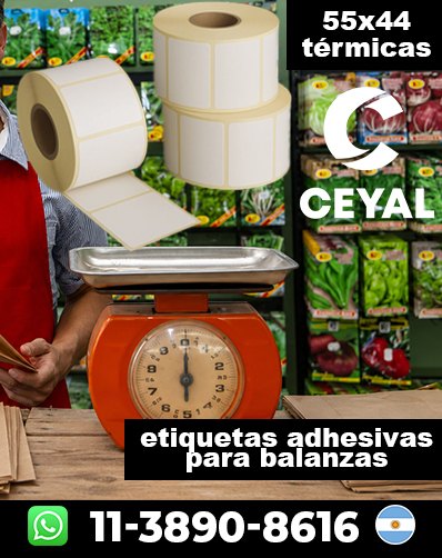 ADHESIVOS PARA BALANZAS - Comprá sin esperar respuestas