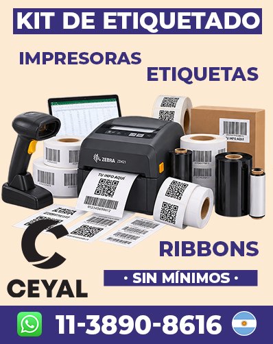 ETIQUETAS TERMICAS EN ROLLO CON RIBBON - Pedí para seguir produciendo